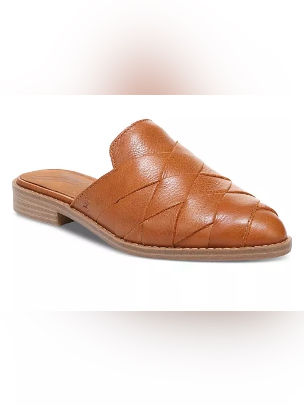 Zodiac Woven Leather Slide Mule - Tan - Picture 1 of 6